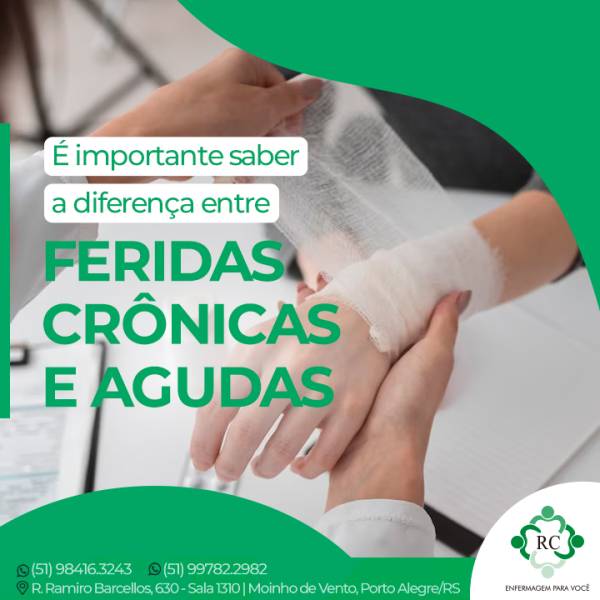 É importante saber a diferença entre feridas crônicas e agudas