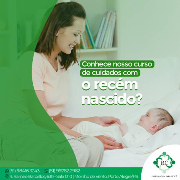 Conhece nosso curso de cuidados com o recém-nascido?