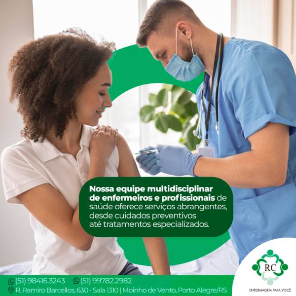 Nossa equipe multidisciplinar de enfermeiros e profissionais de saúde oferece serviços abrangentes, desde cuidados preventivos até tratamentos especializados.