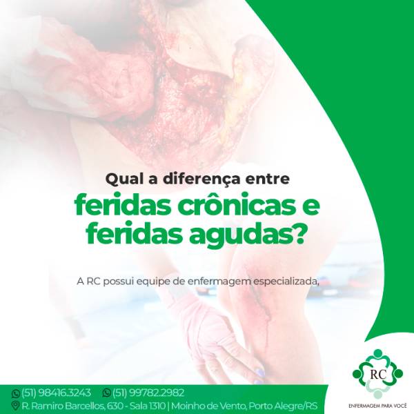 Qual a diferença entre feridas crônicas e feridas agudas?