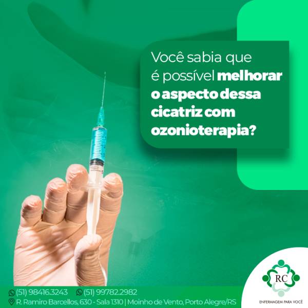 Você sabia que é possível melhorar o aspecto dessa cicatriz com ozonioterapia?